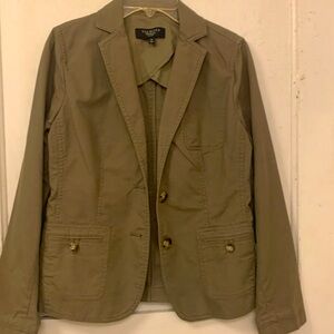 Talbots casual jacket.  Olive green.